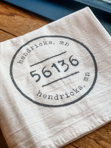 Hendricks Postmark Stamp Tea Towel