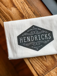 Hendricks Vintage Dark Flourish Tea Towel