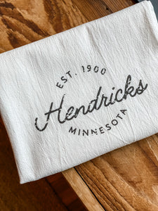 Hendricks Vintage Script Tea Towel