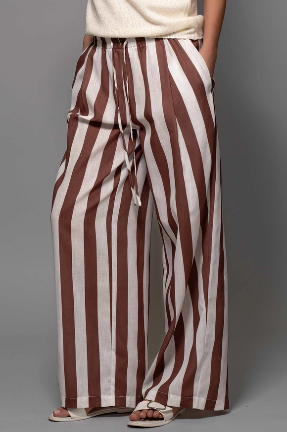 Sandra Breezy Linen-Blend Pants
