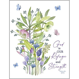 Purple Stems & Butterflies Sympathy Greeting Card