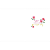 Painted Pink Flowers Happy Birthday Greeting Card