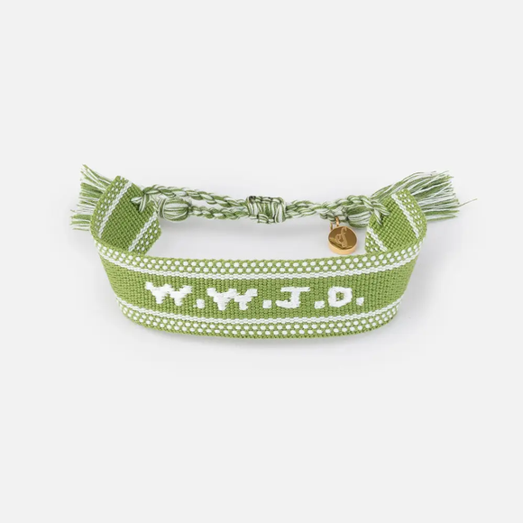 WWJD Embroidered Bracelet