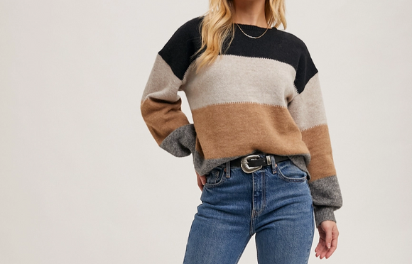 Lily Color Block Sweater