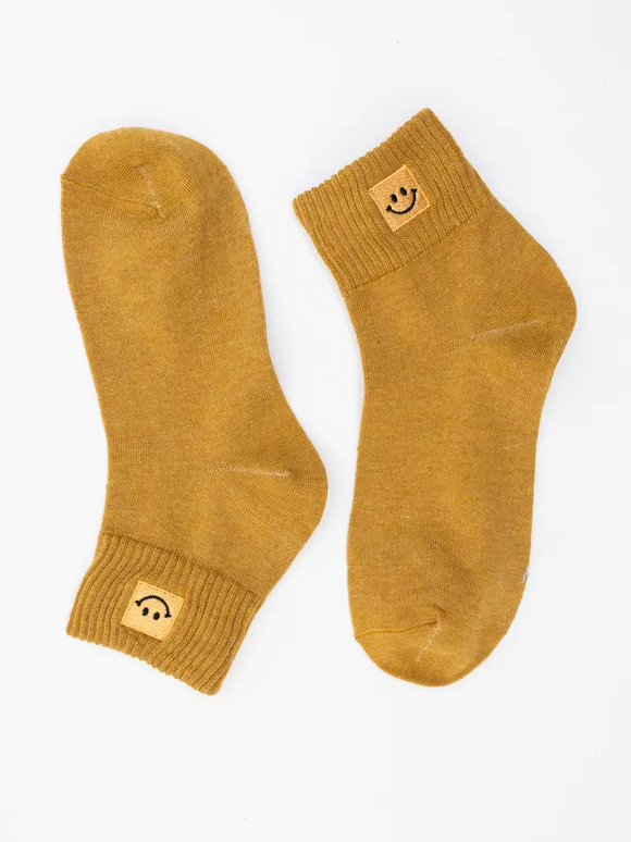 Mustard Happy Feet Socks