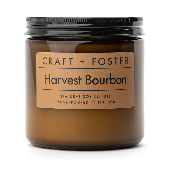 Harvest Bourbon 12oz Soy Candle