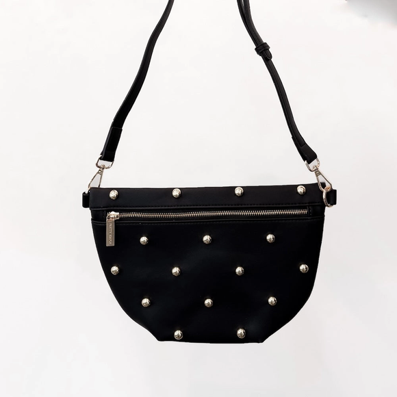 Black Goldie Studded Bum Bag