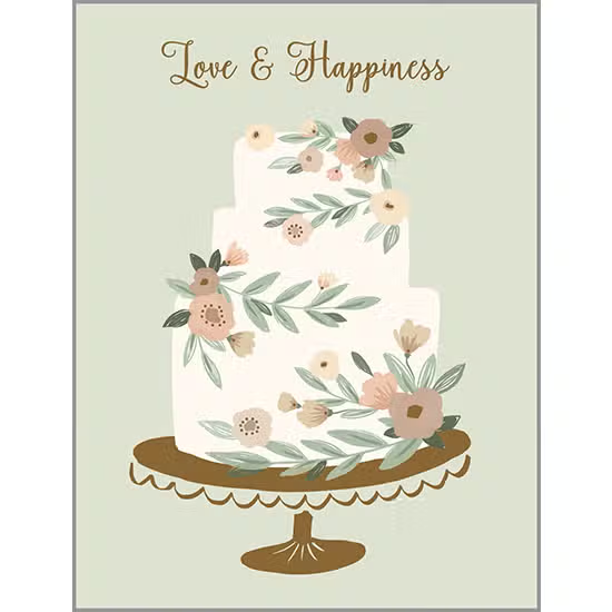 Love & Happiness Wedding Greeting Card