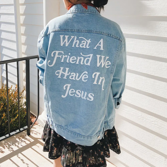 What A Friend We Have In Jesus Denim Jacket