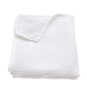 Hello Baby Pure White Muslin Swaddle Blanket