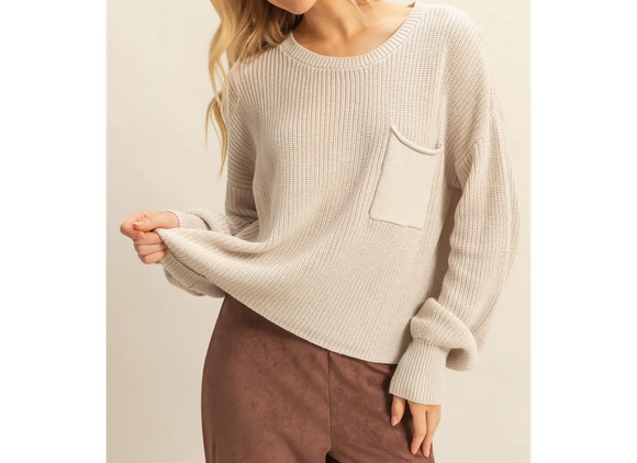 Say Your Goodbye Pocket Crewneck