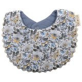 Blue Flowers Muslin Cotton Baby Bib