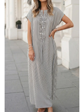 Lori Anne Frill Stripe Maxi Dress