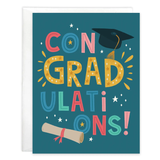 Graduation Greeting Card : Grad On Navy