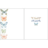 Sympathy Greeting Card : Soft Butterflies