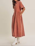 Crying Out Mineral Washed Midi Dress