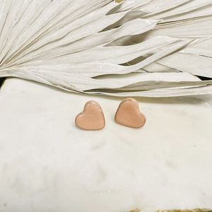 Labor of Love Heart Stud Earrings