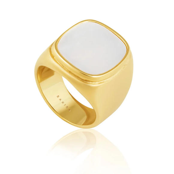 18k Mother Of Pearl Ring
