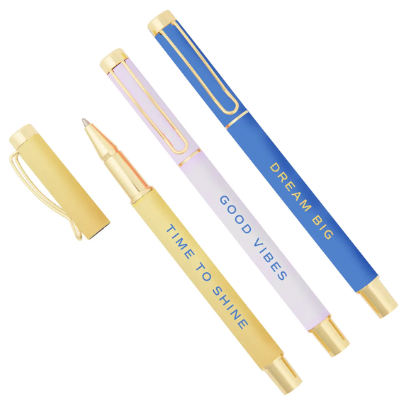 Good Vibes Metal Pen Trio