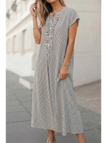 Lori Anne Frill Stripe Maxi Dress