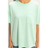 Basic Babe Pocket Tee - Mint