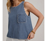 Lost With You Scalloped Tank