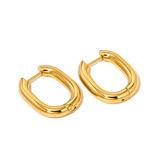 Chain Me Oval Hoop Earrings