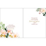 Coral Blossoms Sympathy Greeting Card