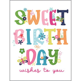 Sweet Flowers Birthday Greeting Card