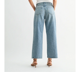 High Rise Twist Seam Barrel Jeans