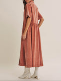 Crying Out Mineral Washed Midi Dress
