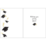 Graduation Greeting Card : Floating Grad Hats
