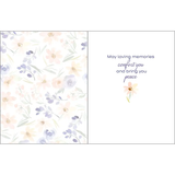 Sympathy Greeting Card : Soft Thoughtful Flowers