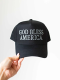 Black God Bless America Trucker Hat