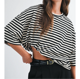 Ivory + Black Boyfriend Tee