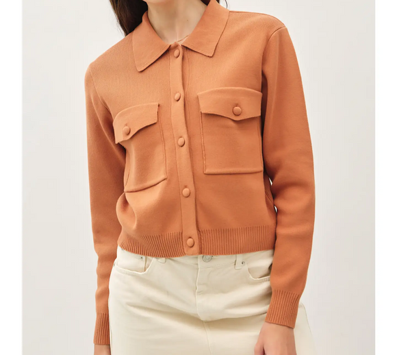 Don't Come Looking Button Sweater Jacket