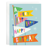Birthday Greeting Card - Birthday Flags