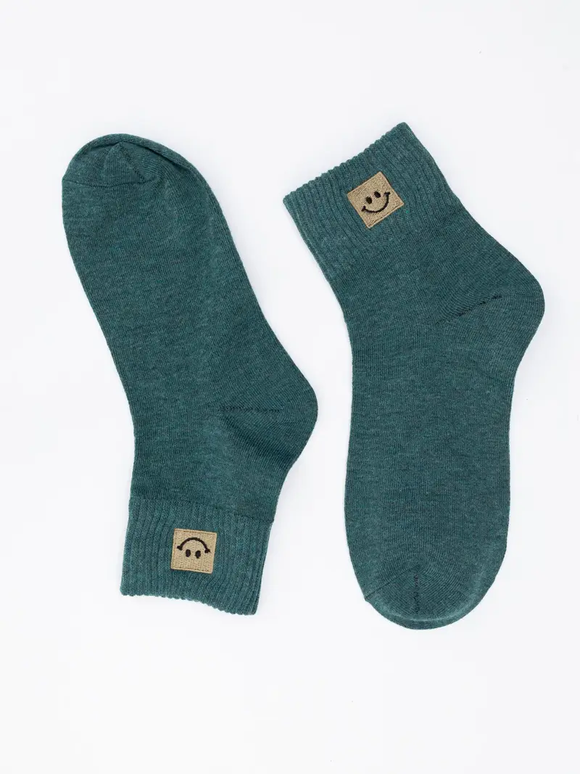 Teal Happy Feet Socks