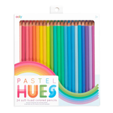 Pastel Hues Soft-Hued Colored Pencils - Set of 24