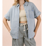 Be Someone Chambray Oversized Shirt