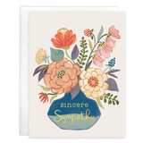 Sympathy Greeting Card : Contempoary Vase