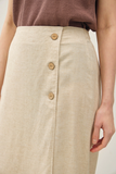Lyla Linen Blend Midi Wrap Skirt - 2 colors
