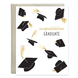 Graduation Greeting Card : Floating Grad Hats