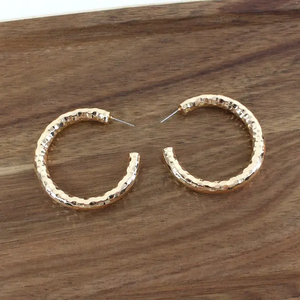 Ellie Mae Hammered Hoop Earrings