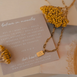 Believe In Miracles Mini Tag Necklace
