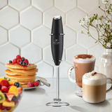 Black Handheld Milk Frother + Holster Stand