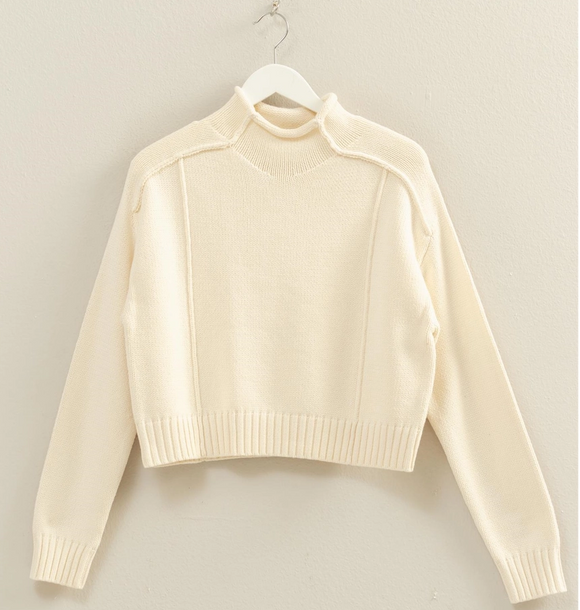 Stand Up Cream Sweater