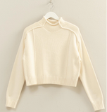 Stand Up Cream Sweater