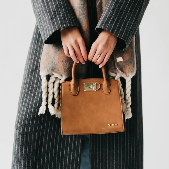 Camel Nixie Nubuck Small Tote