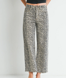 Elevate Leopard Vintage Straight Leg Jeans